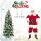 Costway 6/7.5/9 FT Flocked Christmas Tree with 671/913/1310 PE PVC Branch Tips 280/350/470 Warm White LED Lights